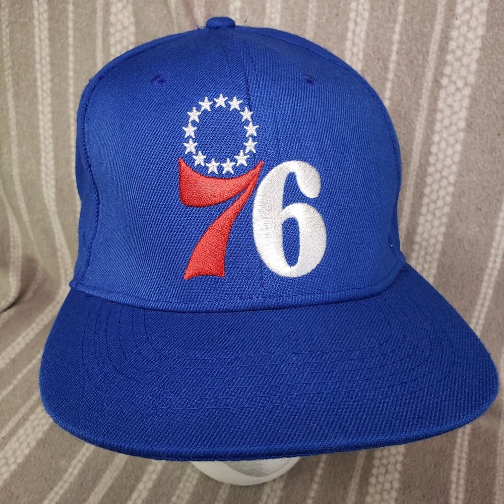 NBA Philadelphia 76ers World Champions Blue Snapback Hat Pre-Owned